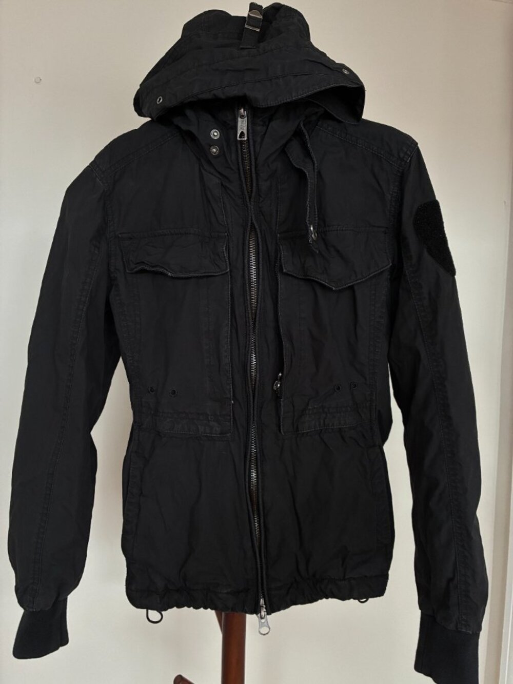 JETLAG Men's Hooded Military-Style Utility Jacket